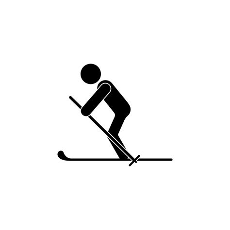 Skier Vector Icon Illustration 23202199 Vector Art At Vecteezy