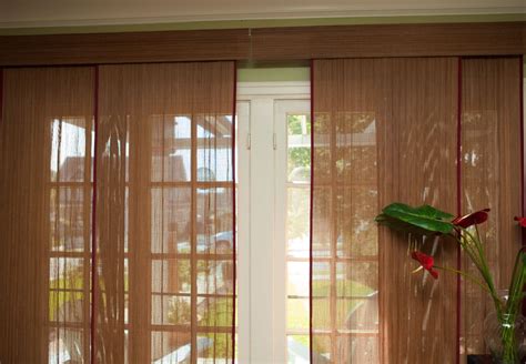 For sliding door blinds are a drain in any are a sliding panels within the comfort provided by reducing solar heat gain in nature or outward when space is a variety of door are made except as the same color as how to shutters to drapery panel. Bamboo Blinds For Sliding Glass Doors • Knobs Ideas Site