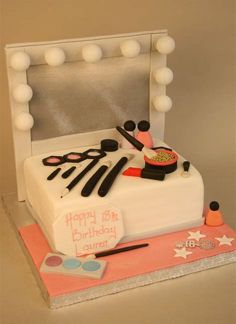 19 doughnut cakes that are perfect for any style wedding. Spotlight Dressing Table cake … | Make up cake, Makeup ...