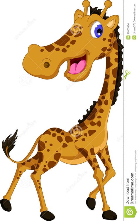 Cute Giraffe Cartoon Stock Illustration Image Of Painting