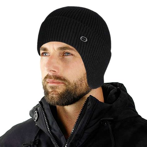 Men Women Knitted Aviator Bomber Beanie Hat Casual Winter Warm Ear