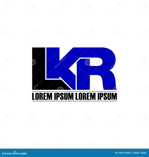 Letter Lkr Simple Monogram Logo Icon Design Stock Vector
