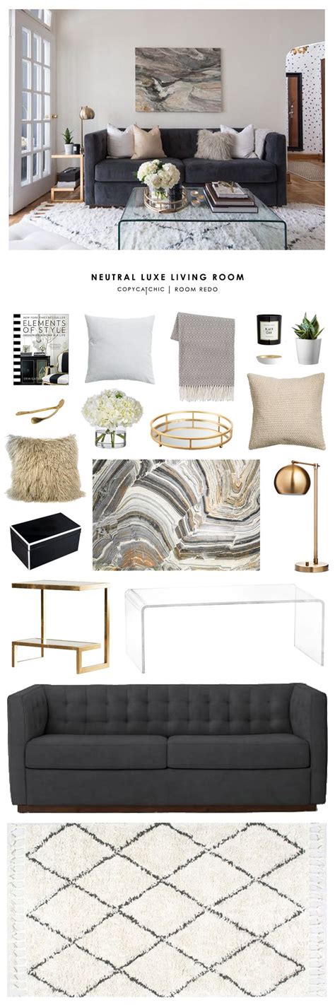 Copy Cat Chic Room Redo Neutral Luxe Living Room More Luxe Living