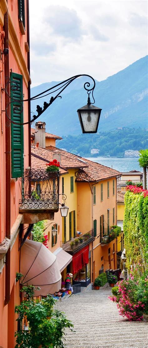 Picturesque Small Town Street View In Bellagio Lake Como Italy 15