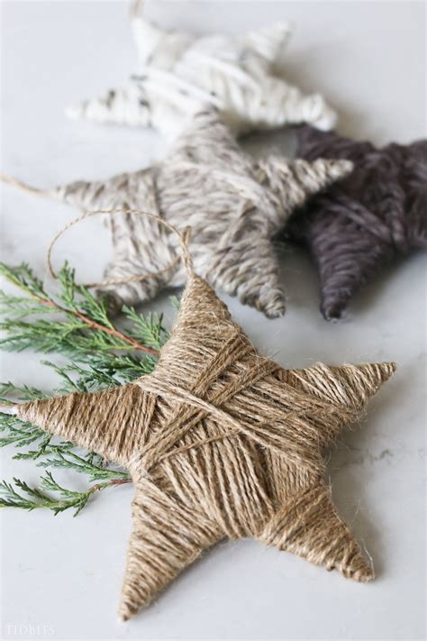 How To Make Yarn Wrapped Star Ornaments For Christmas In 2023 Burlap