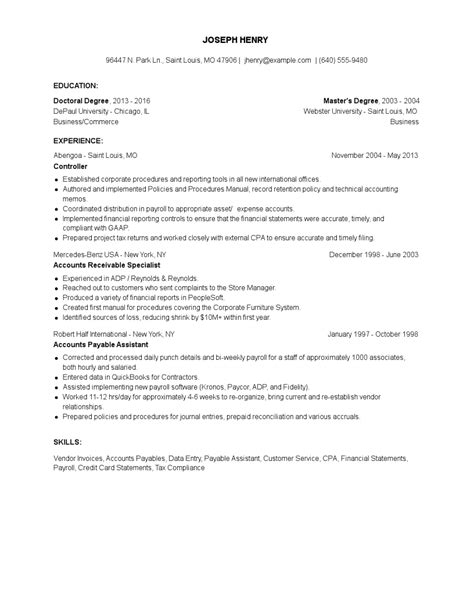 Controller Resume Examples And Tips Zippia
