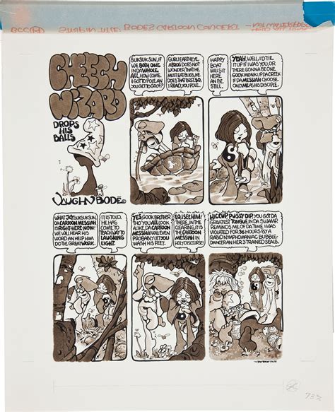 Original Comic Art Complete Story Vaughn Bode Bode S Cartoon Concert