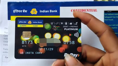 Indian Bank Debit Card Indian Bank Atm Card Ib Insta Card