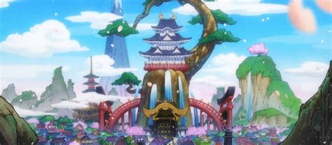 Download One Piece Wano 4K Temple Daytime Wallpaper | Wallpapers.com