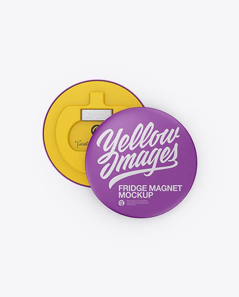 Download Download Two Matte Round Fridge Magnets Mockup Object Mockups - Free Packaging Mockup PSD Template