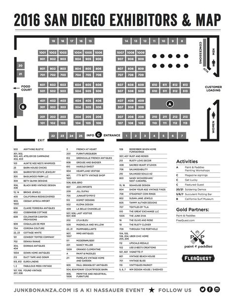San Diego Floor Plan and Vendor List Online! – Junk Bonanza