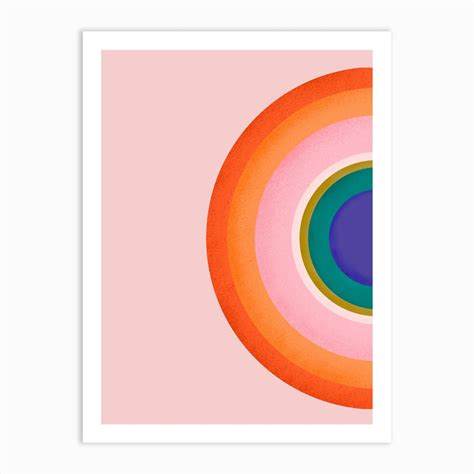 Colorful Half Circles Art Print By Showmemars Fy