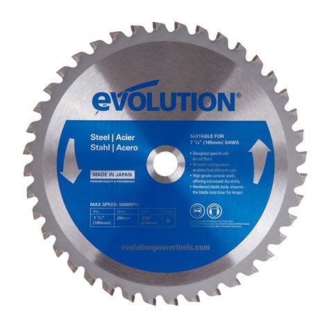 Evolution Power Tools 7 14 In 40 Teeth Mild Steel Cutting Saw Blade