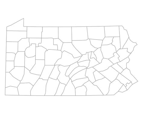 100000 Pennsylvania Map Counties Vector Images Depositphotos