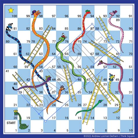 Mathematical Snakes And Ladders Think Square