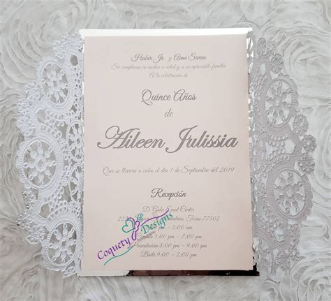 Hermosa invitación real Quincea eras bodas Sweet Etsy