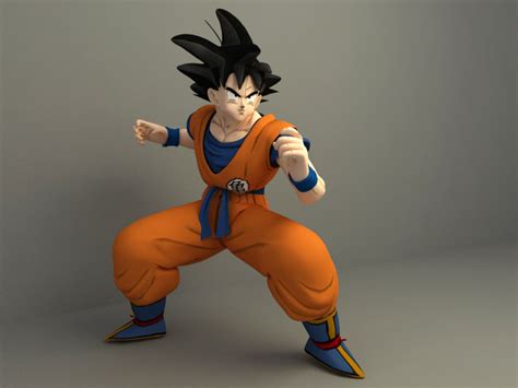 Free dragon ball 3d models are ready for lowpoly, rigged, animated, 3d printable, vr, ar or game. strongest dragon ball z characters - Son Goku