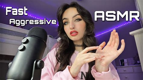 Asmr Fast Aggressive Hand Sounds Movements Mouth Sounds Upclose