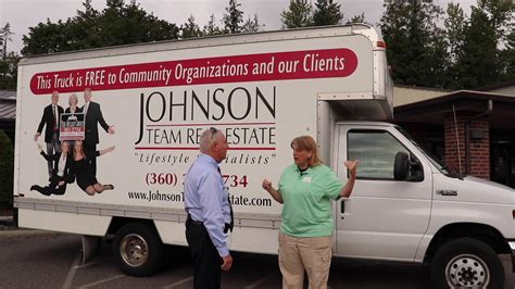 Johnson Real Estate Moving Truck For Clients And Community