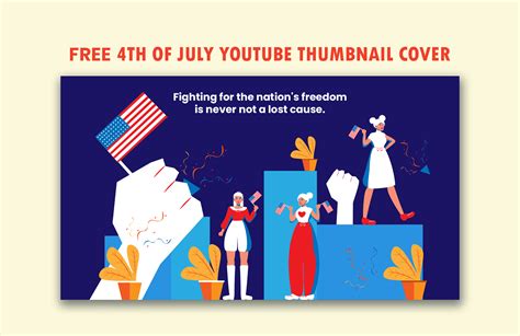 4th of july youtube thumbnail cover in illustrator eps psd png svg download