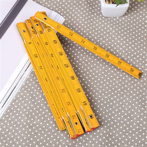 Diy Measuring Folding Ruler Multifunctional Wooden Yard Stick Ruler
