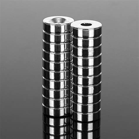 20pcs Very Powerful 15x5mm Neodymium Magnet With 5mm Countersunk Bore