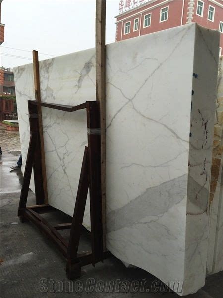 Calacatta Carrara Italy White Marble Tile And Slab From China