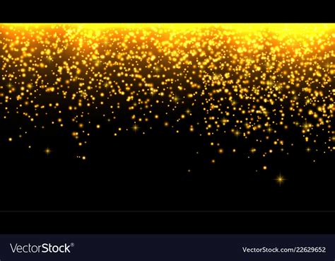 Falling Stars Gold Glitter Texture Royalty Free Vector Image