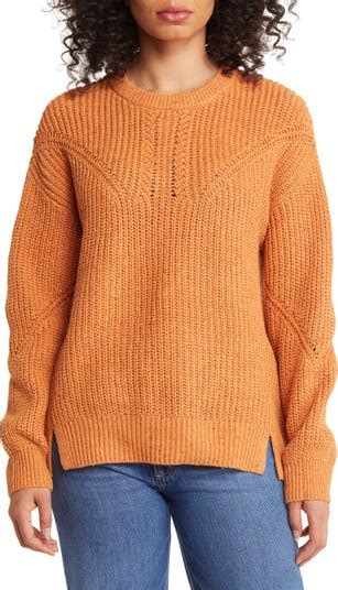 Caslon Pointelle Detail Shaker Stitch Sweater Nordstromrack