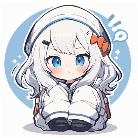 Sticker De Anime Lindo Sticker De Anime Kawaii Sticker De Anime Chibi