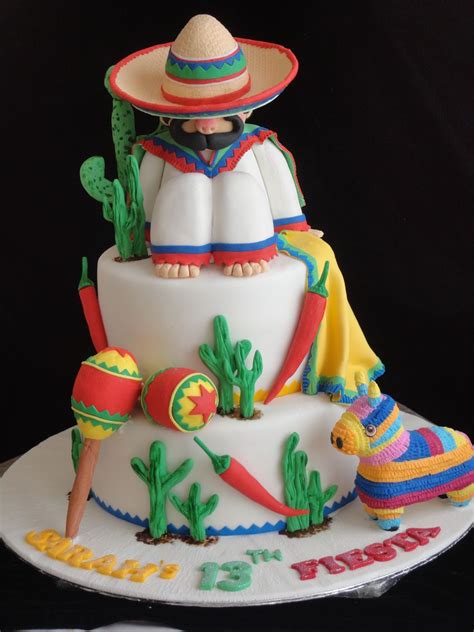 Mexican Themed Cake By Bellalicious Cakes Mexican Themed Cakes