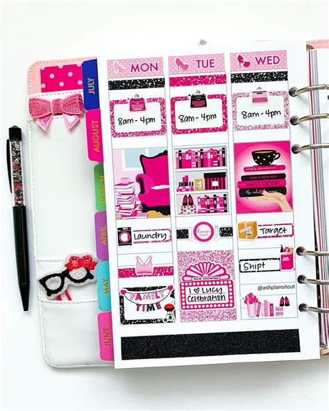 Glam August Digital Planner Stickers Paper And Glam Planners