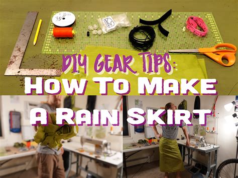 This poncho is done with a laminated fabric and a lining to create a child's raincoat poncho. How to make a rain skirt (step by step) - DIY Gear Tips | Camping gear checklist, Camping gear ...