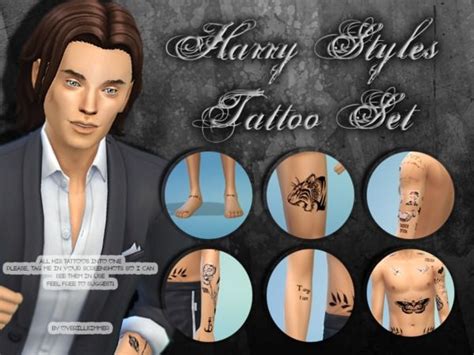 Lilisimmers Harry Styles Tatttoos Sims 4 Tattoos Sims Sims 4