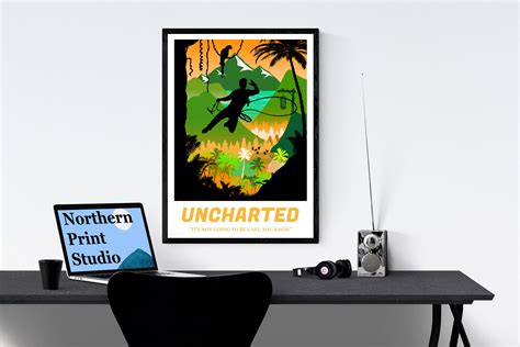 Uncharted Gaming Poster Fan Art Nathan Drake Video Game - Etsy