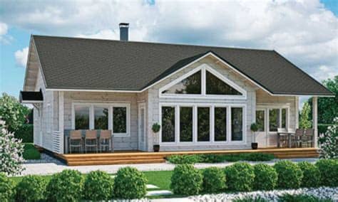 Casas prefabricadas a bajo precio. Casa de madera modelo Francia moderna - Aire Rustico