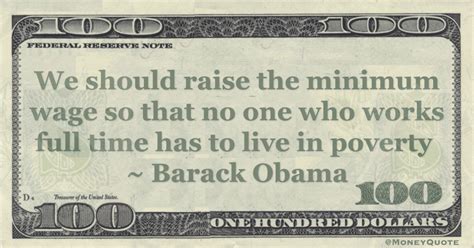Barack Obama On Full Time Workers In Poverty Money Quotes Dailymoney