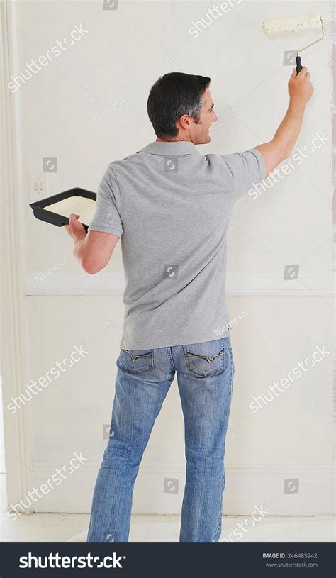Man Painting The Wall Stock Photo 246485242 Shutterstock
