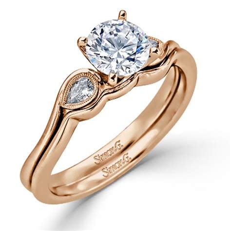 Tr446 three stone halo diamond engagement ring is part of the simon g. Simon G Three Stone 18K - White Gold Diamond Engagement Ring. Designer Engagement Rings & Fine ...