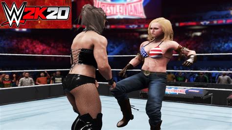 Tina Armstrong V Sarah Bryant Wwe 2k20 No Holds Barred 2 Out Of 3 Falls Match Youtube