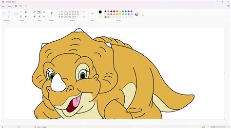 How To Draw Cera The Land Before Time Using Ms Paint How To Draw On