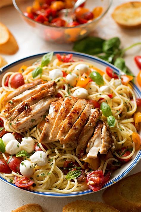 Heat pan to medium high heat. Bruschetta Chicken and Pasta - Life Made Simple