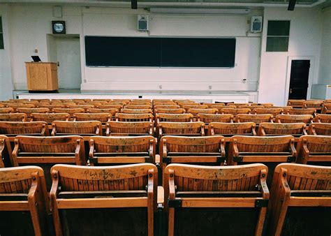 Architecture Building Chairs Classroom Desk Desks Empty Indoors Lecture Lecture Hall