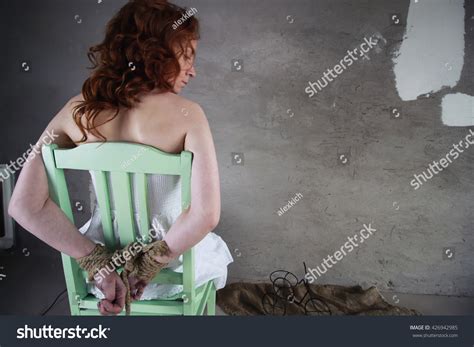 Girl Hands Bound Prisoner Stock Photo Shutterstock