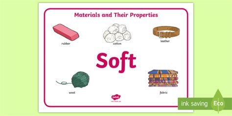 Materials And Their Properties Soft Materials Word Mat