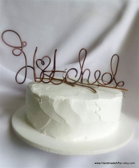 Rustic Wedding Cake Topper Country Decor Hitched By Handmadeaffair