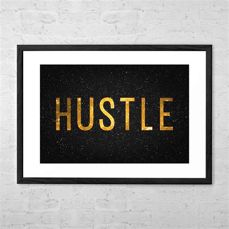 Hustle Hustle Art Print Dorm Decor Home Decor Wall Etsy
