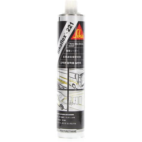 Sikaflex 221 Black 310ml Multi Purpose Non Sag Polyurethane Adhesive