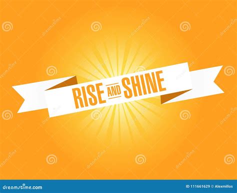 Rise And Shine Illustration Design Graphic Stock Illustration