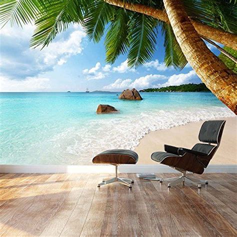 Wall26 Palm Tree Paradise Ashore Landscape Wall Mural Removable